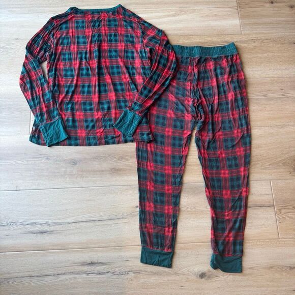 Little Sleepies Women’s Tartan Plaid Top & Joggers Christmas Pajamas Large - Picture 3 of 6